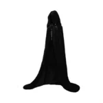 Charm&cstay Double Black Reversible Cloak With Hood Adult, Reverse Velvet