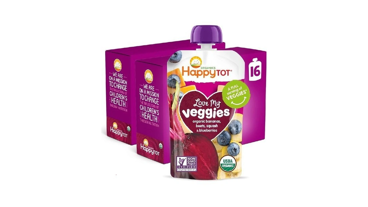 Happytot Organics Stage 4 Baby Food Pouches, Gluten Free, Vegan