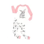Benaive Girls Easter Pajamas Kids Bunny Easter Pjs Long Sleeves