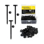 Upgrade 100pcs Nylon Universal Cable Tie Buckle With Clear Storage
