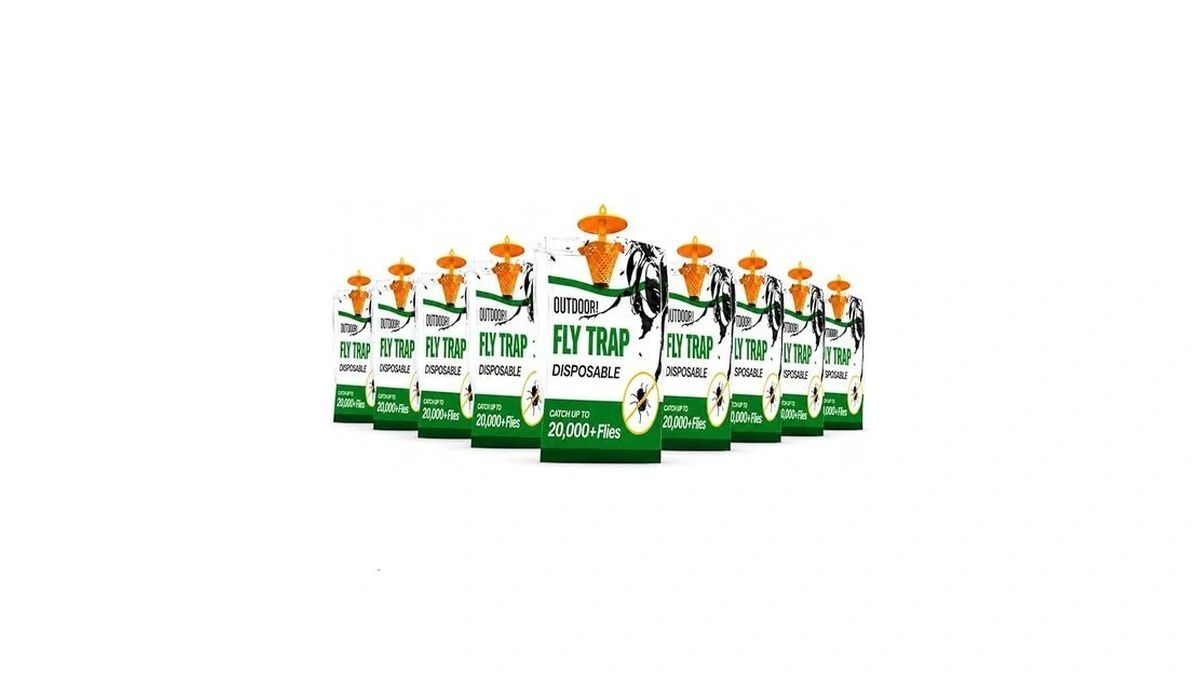 Fly Traps Outdoor 9 Pack, High-capacity Disposable Fly Catcher With