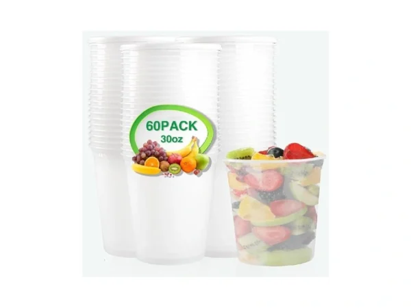 Tropipak Deli Food Containers With Lids 30 Oz-60 Pack Meal