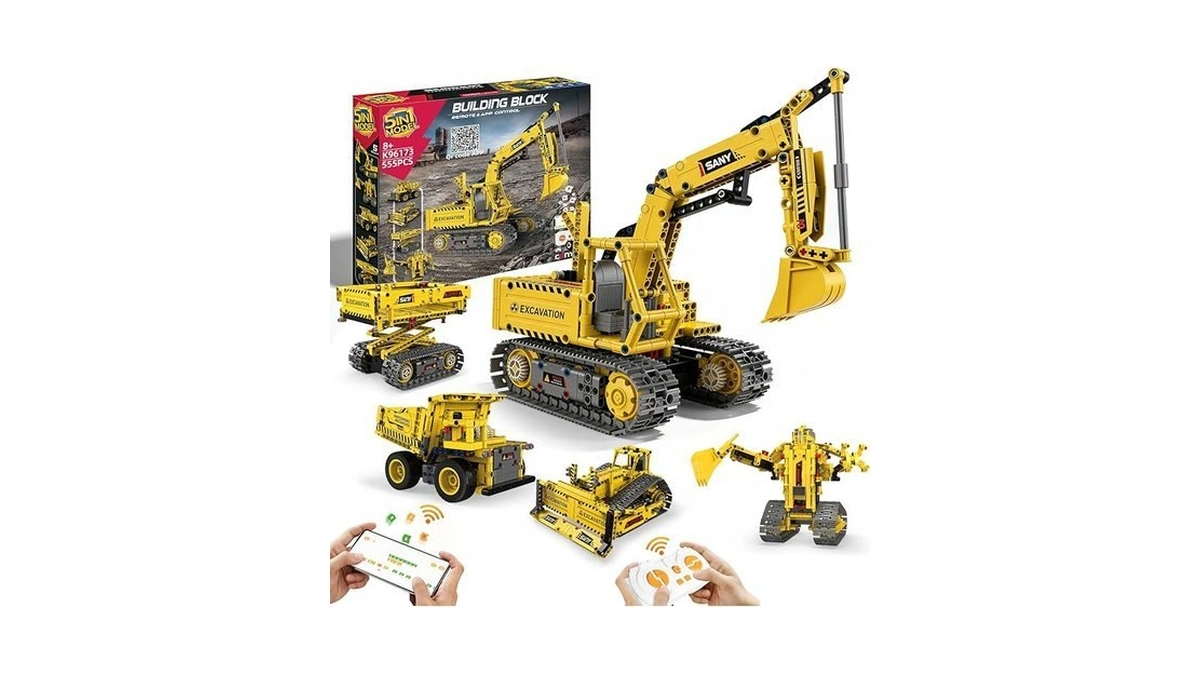 5-in-1 Stem Robotics Kits, 550 Pcs Science Kits Building Blocks