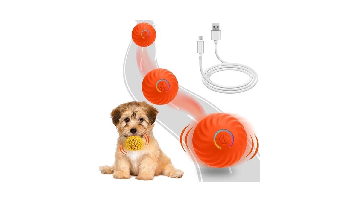 Interactive Dog Toys - Self Rolling Dog Ball With Anti-chewer