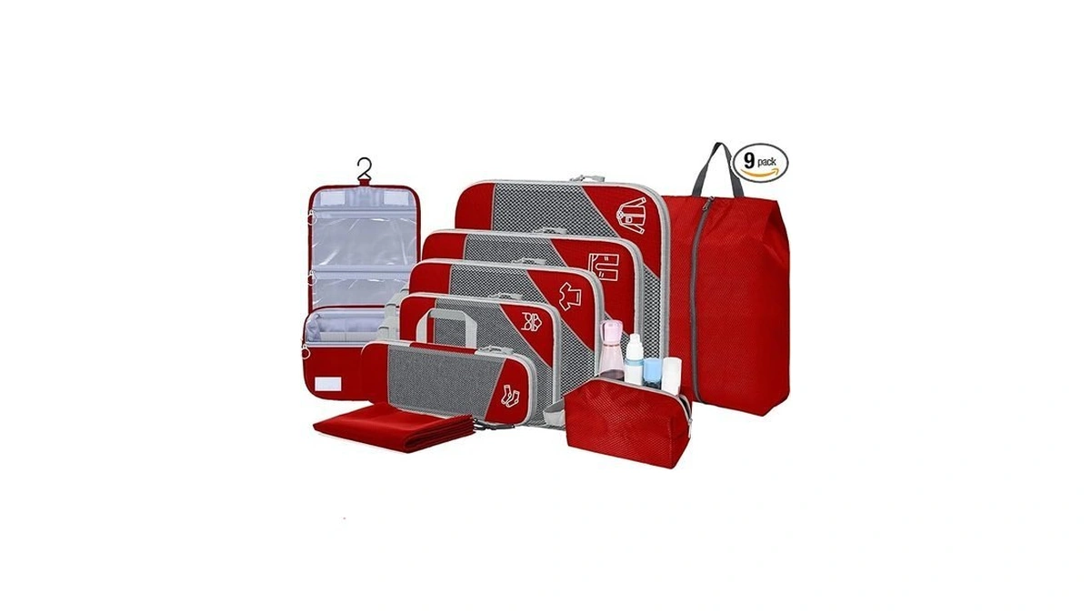 Btbag 9-set Packing Cubes With Hanging Bag | 9-size Combination,