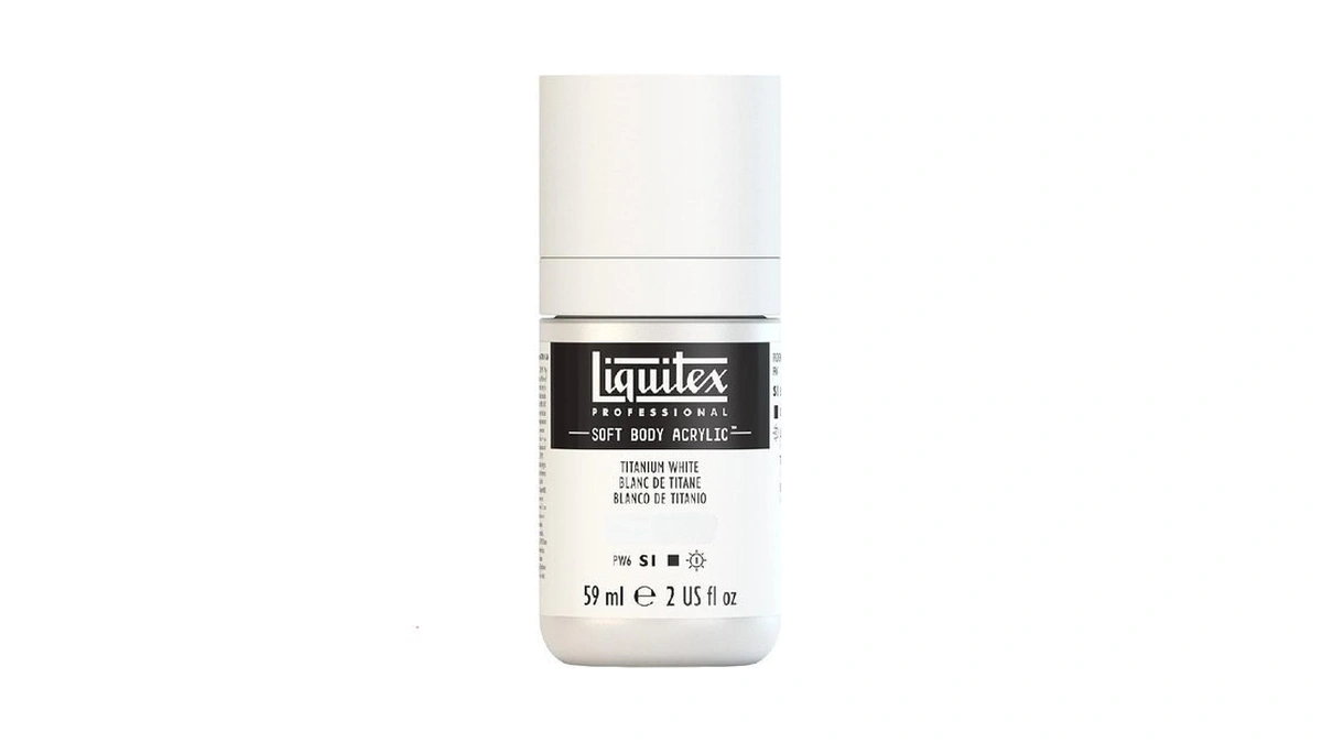 Liquitex Professional Soft Body Acrylic Paint, 59ml (2-oz) Bottle, Titanium
