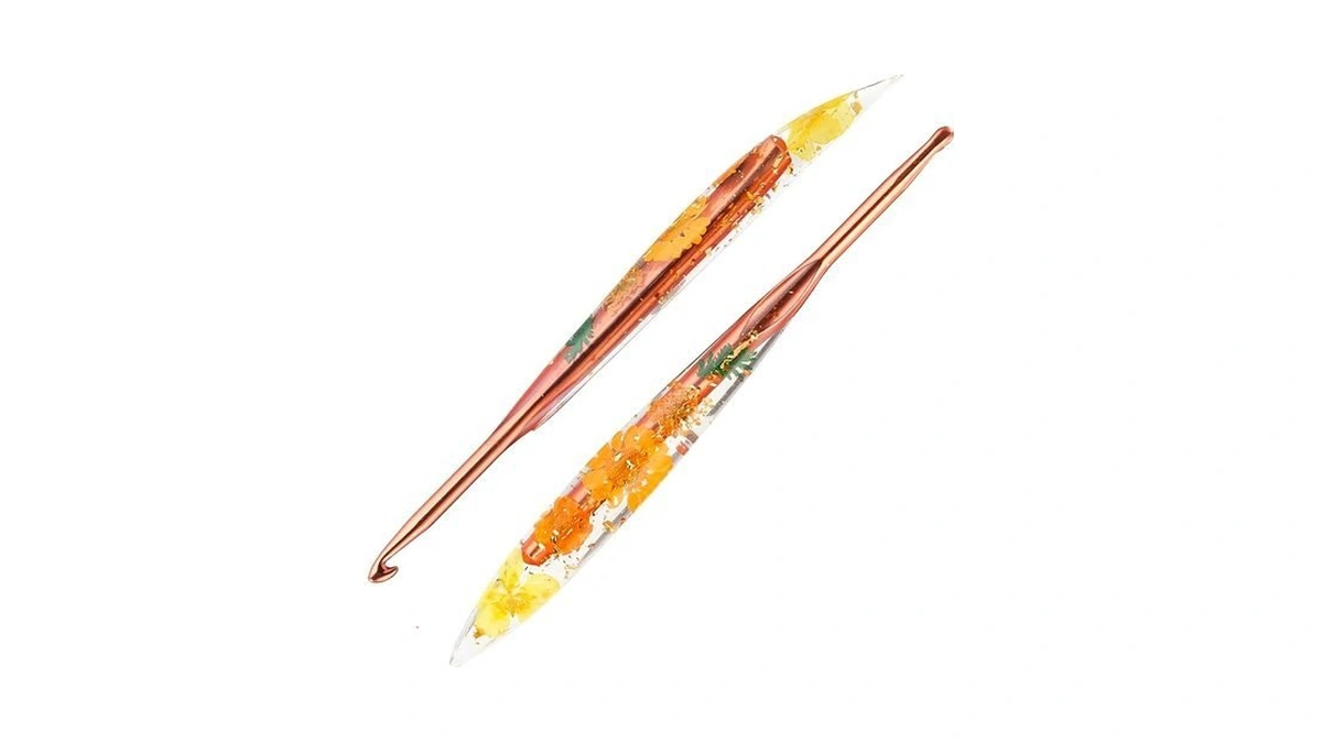 5.5mm Crochet Hooks,ergonomic Crochet Hook With Floral Resin Grips,stylish And