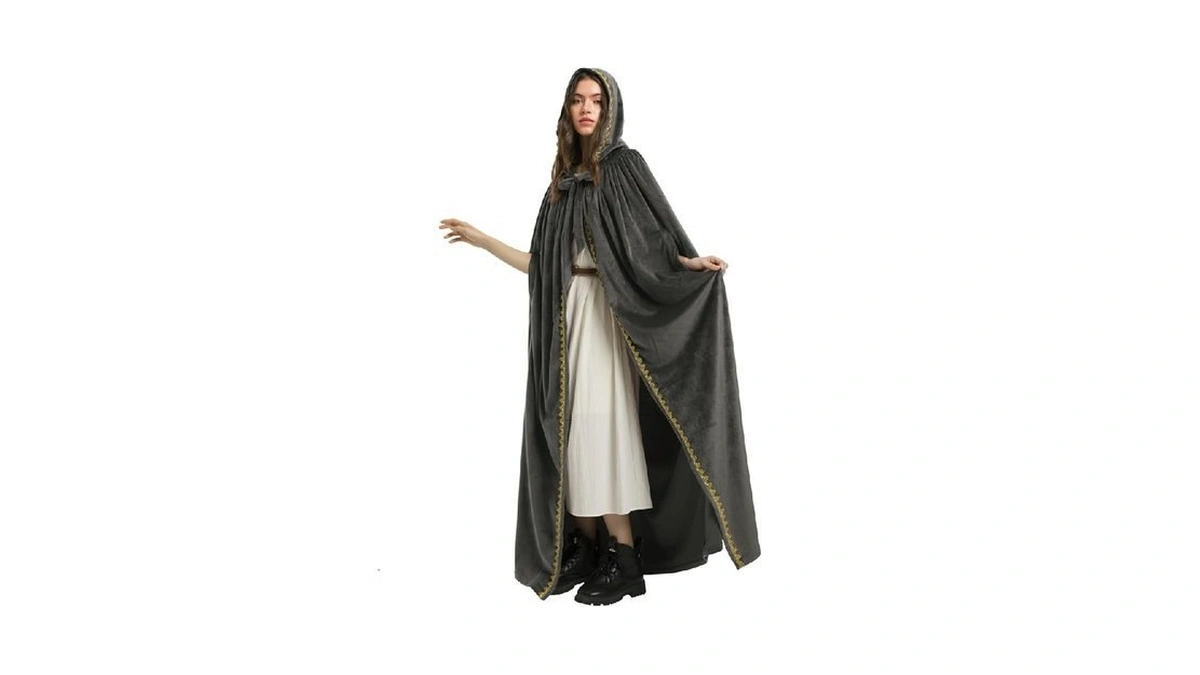 Charm&cstay Renaissance Cloak With Hood For Women, Plus Size Velvet