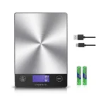 Crownful Food Scale, 33lb Rechargeable 304 Stainless Steel Digital Kitchen