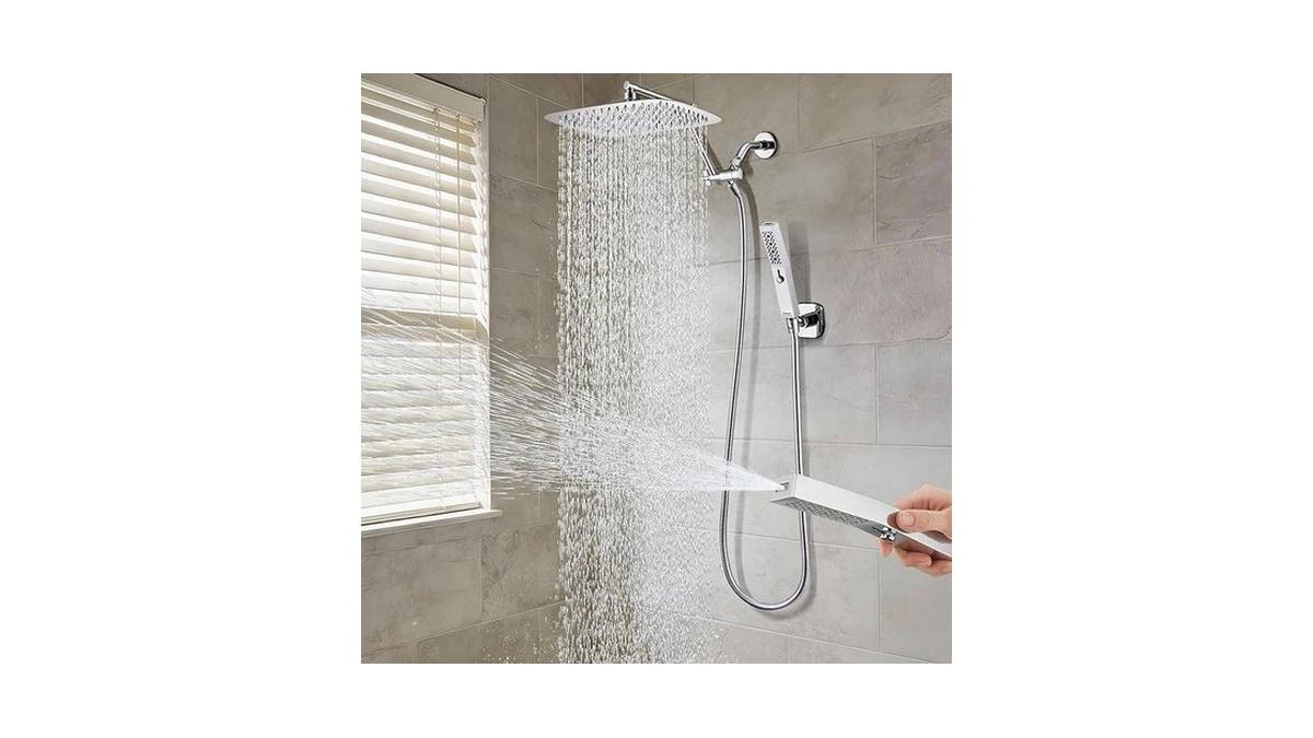 G-promise All Metal 12 Inch Rain Shower Head With Power