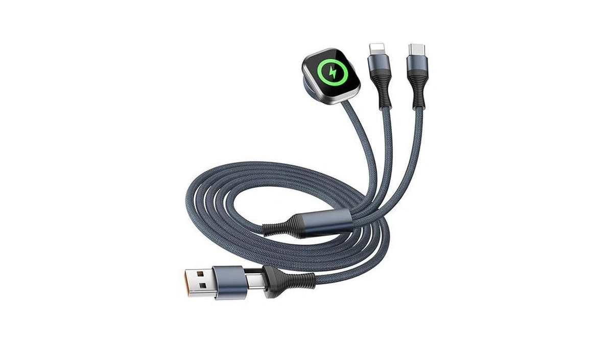 3 In 2 Multi Charging Cable For Iwatch Charger/ip/usb C,