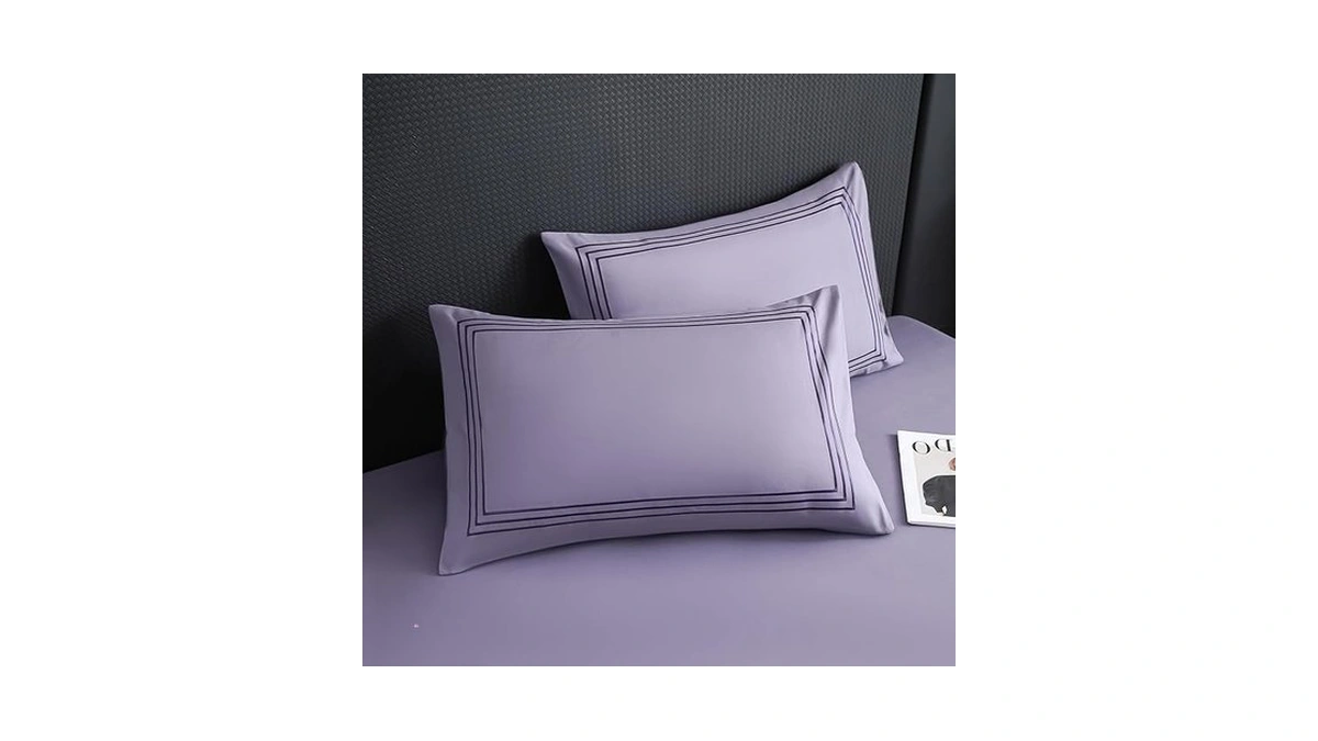 Dcsky King Pillow Cases Set Of 2 - Grey Striped