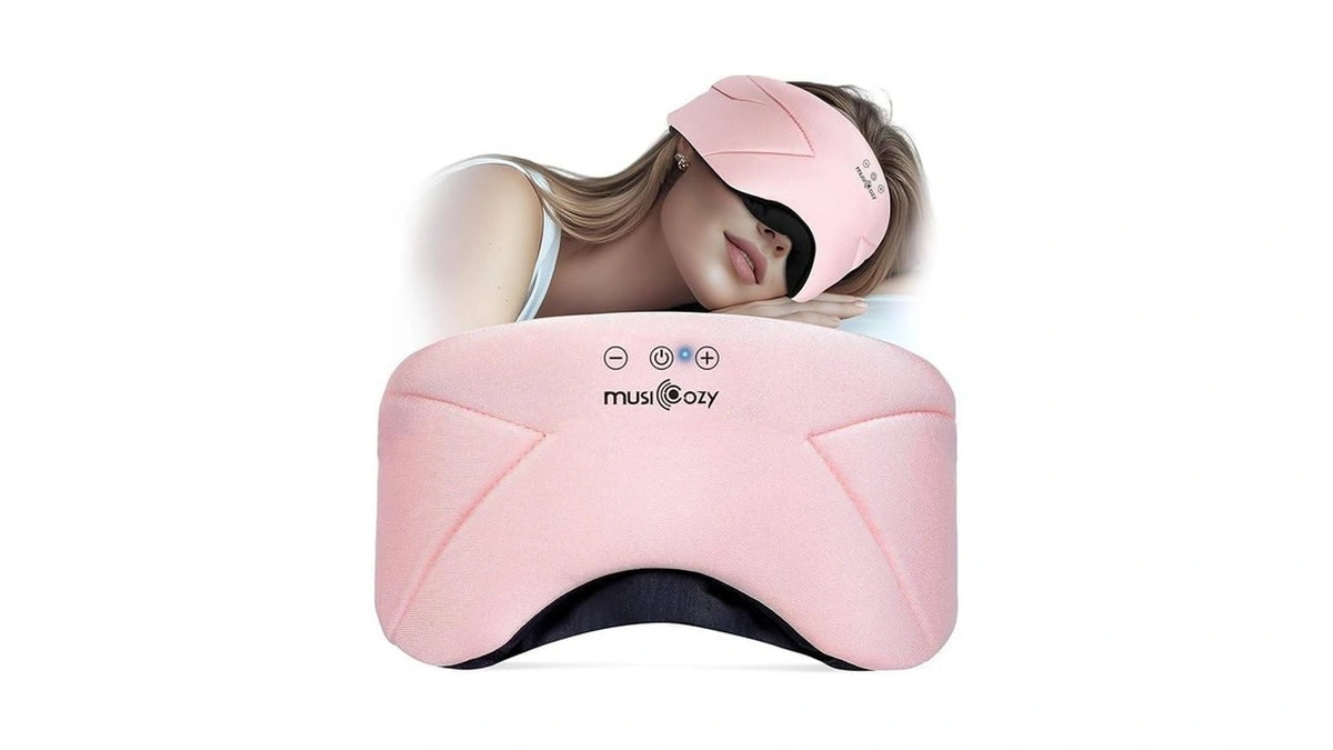 Musicozy Bluetooth Sleep Mask Headphones 5.4, Wireless Over-ear Headphones Washable