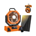 20000mah Solar Camping Fan, Portable Rechargeable Battery & Solar Powered