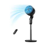 Jrd Fan For Bedroom, 70° Oscillating Standing Fan, 100ft Quiet