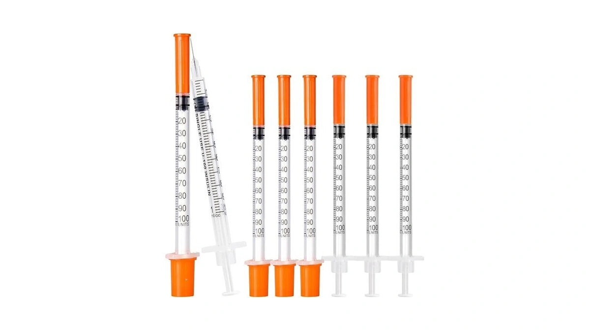 Neeiotm U-100 1ml 31g 5/16" Syringes, Individually Wrapped For Lab