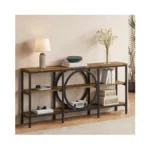 Tarnorci Black Entryway Table, 66.9‘’ Modern Farmhouse Decor Console Table