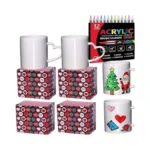 Lmminbz 4 Pcs Mug Painting Kit Paint Your Own Mug