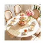 Yuboo Gold Small Table Runner 36 Inch - Waterproof Vinyl