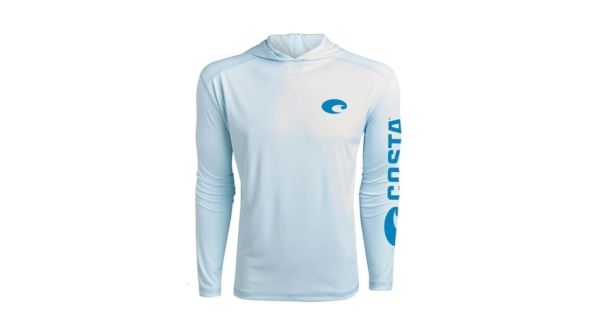 Costa Del Mar Tech Hood Performance Long Sleeve Shirt, Arctic
