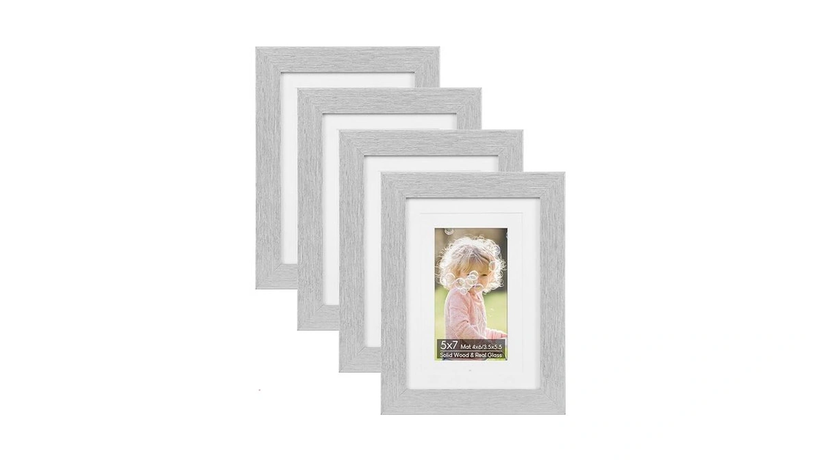 Nwdclf 5x7 Wooden Picture Frame Set Of 4 (with 4x6/3.5x5.5