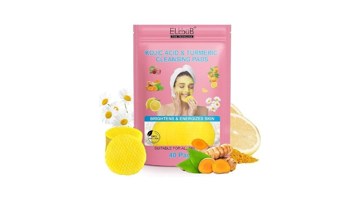 Turmeric Cleansing Pads, Kojic Acid Cleansing Pads - Gentle And