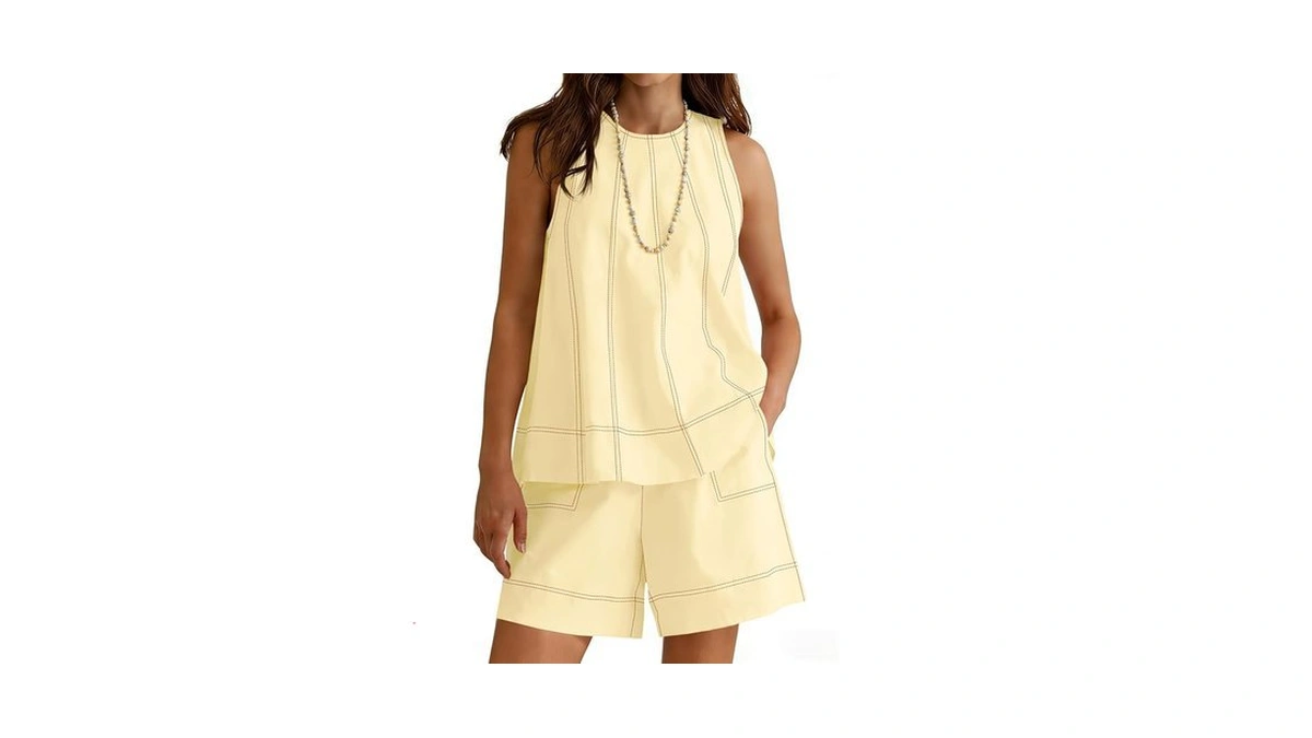 Cicy Bell Womens Summer 2 Piece Short Sets Sleeveless Tank