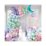 Crossfingers Mermaid Balloon Garland Arch Kit,145pcs Purple Pastel Pink Light