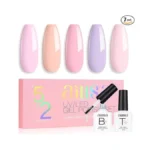 Aillsa Pastel Pink Nail Polish Set Macaron Light Purple Orange