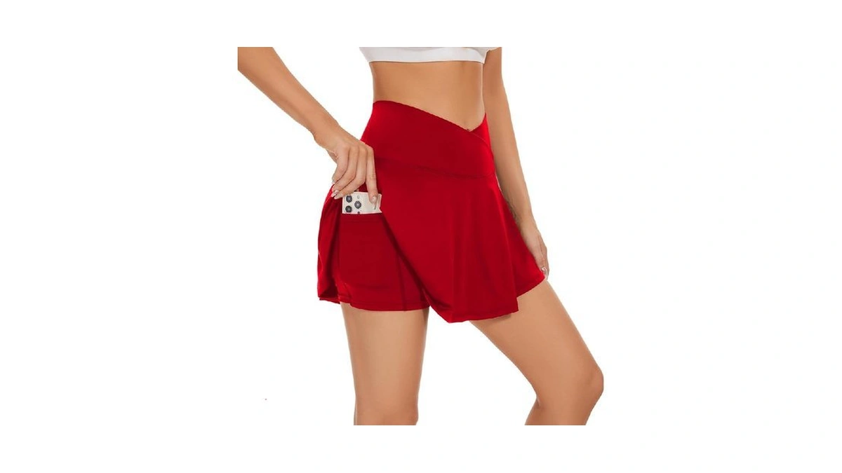 Bpbtti Womens Pleated Tennis Skirt Crossover Golf Skorts Skirts With