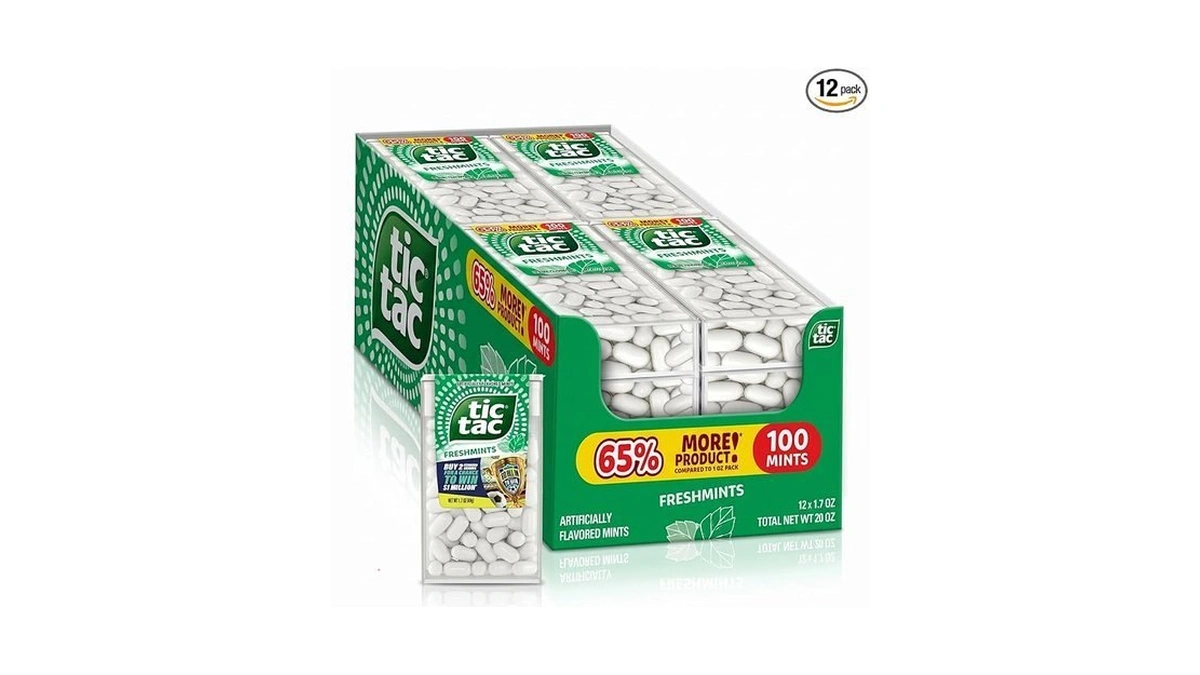 Tic Tac Freshmints, On-the-go Breath Mints, Pocket-sized Mints, 100 Pieces,