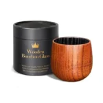 Charred Wooden Bourbon Drinking Glass, Bourbon Gifts For Men -