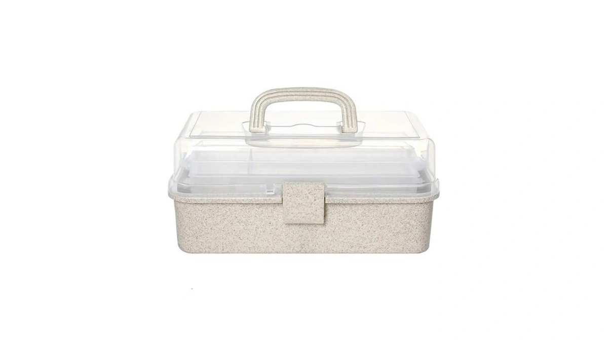 Homemiyn 3-tier First Aid Box, Portable Medicine Storage With Handle,