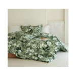 Solycoil Floral Comforter Queen Size - 100% Cotton Sage Green