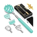 Telescoping Back Scratcher With 5 Detachable Heads, Fathers Day Dad