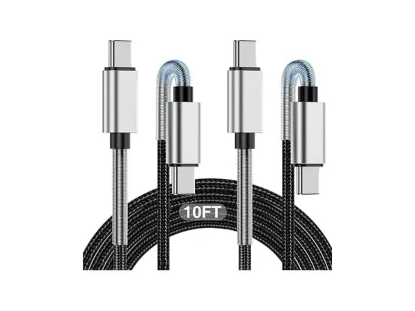 Long Usb C To Type C Charger Cable 10ft, 60w