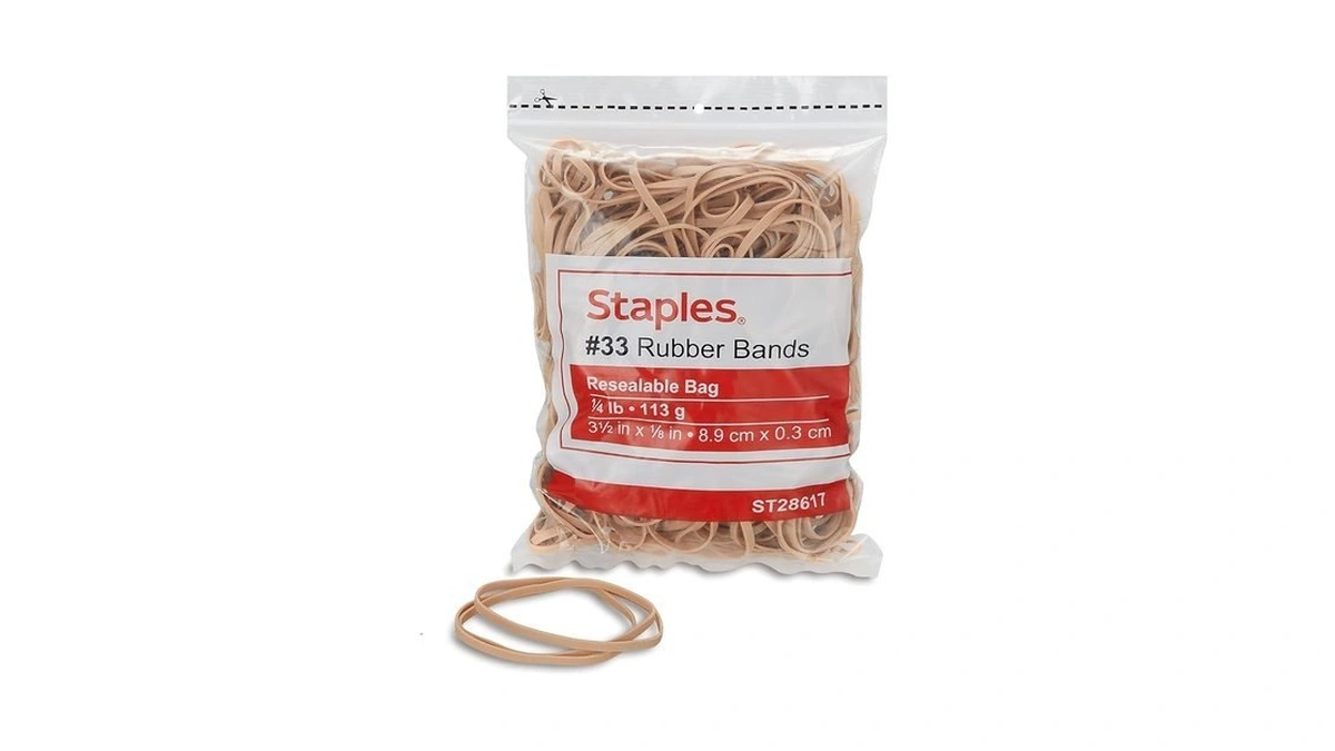 Staples Rubber Bands, Size #33, 1/4 Lb. Bag – Economy