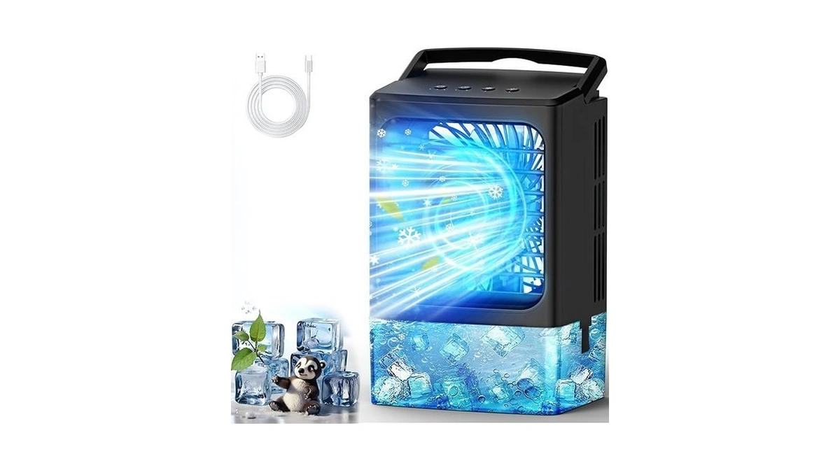 Mini Air Conditioner,portable Air Conditioners,evaporative Air Cooler Humidifier, 3 Speed