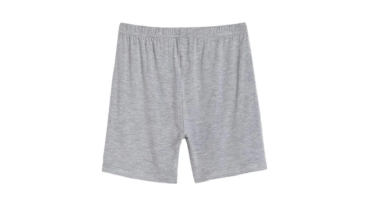 Liang Rou Women's Ultra Thin Stretch Short Leggings Plain Grey