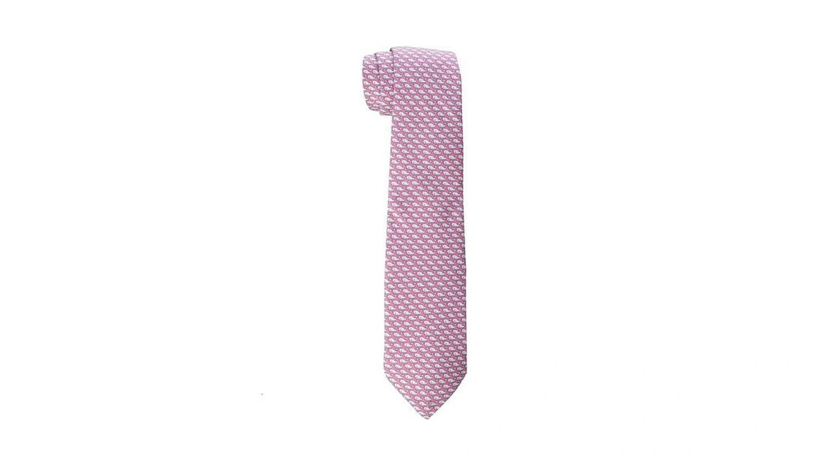 Vineyard Vines Boy's Necktie, Light Pink-whale Print, One Size