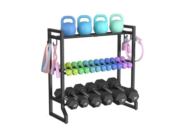 Vopeak 3-tier Adjustable Dumbbell Rack, 31-inch Weight Rack For Home
