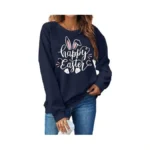 Hohololo Happy Easter Sweatshirt Women Bunny Shirt Rabbit Graphic Printed
