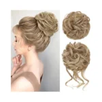 Hmd 2pcs Messy Bun Hair Piece Curly Wavy Hair Bun