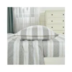 Chezmoi Collection 4-piece Lodge Textured Striped Sheet Set California King