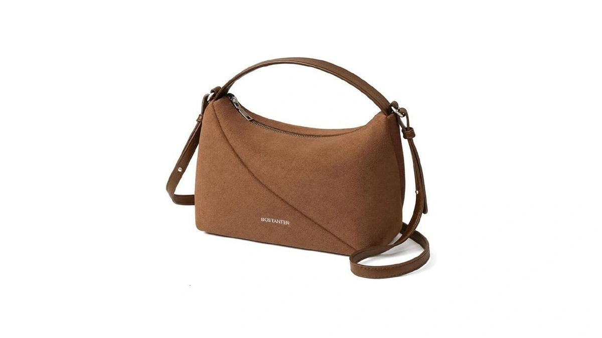 Bostanten Suede Leather Crossbody Bags For Women Vintage Shoulder Purse