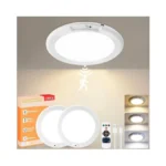 Kyekio Rechargeable Ceiling Light 2pack, 3 Color Magnetic Motion Sensor
