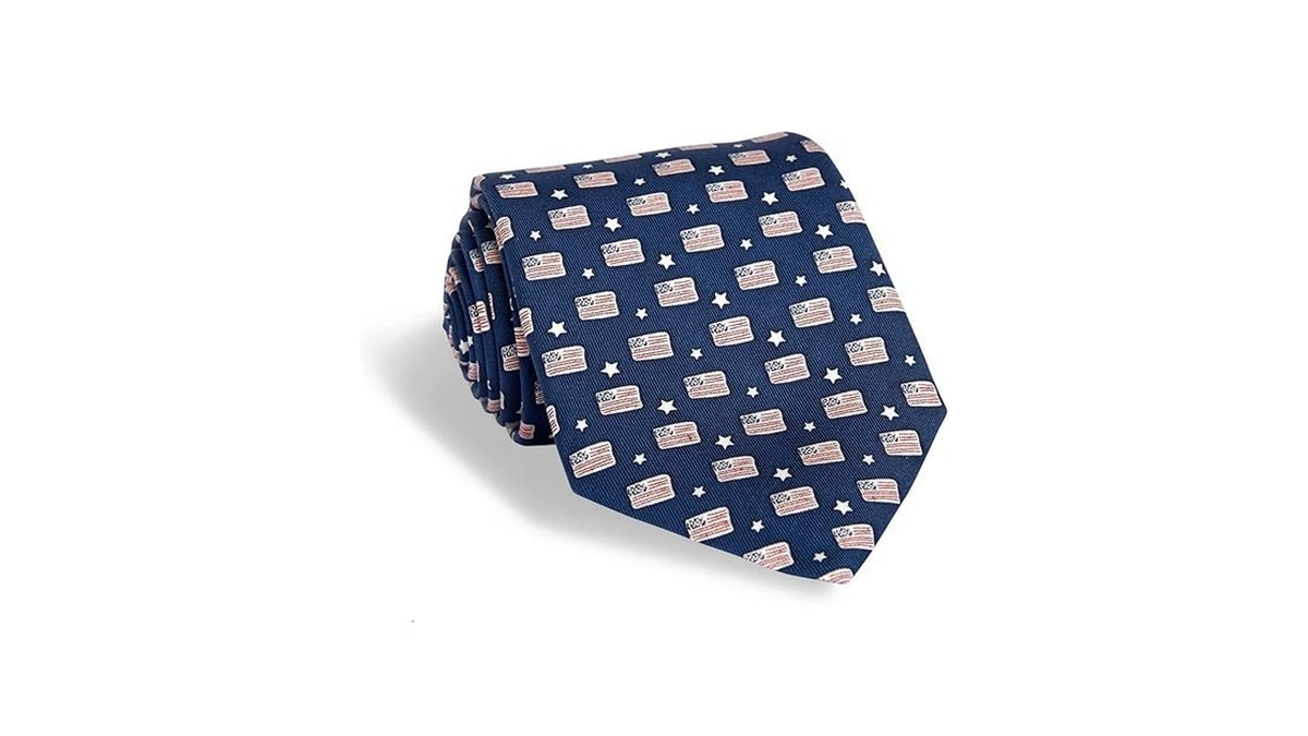 Vineyard Vines Men's Flags & Stars Tie, Flags & Stars