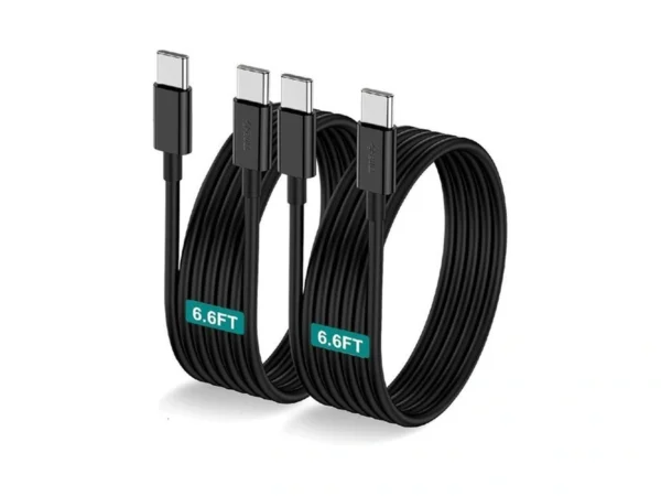 Usb C To Usb C Cable 6.6ft [2-pack], 60w Fast