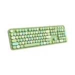 Mofii Computer Keyboard Wired, Round Key Retro Typewriter Keyboard Full