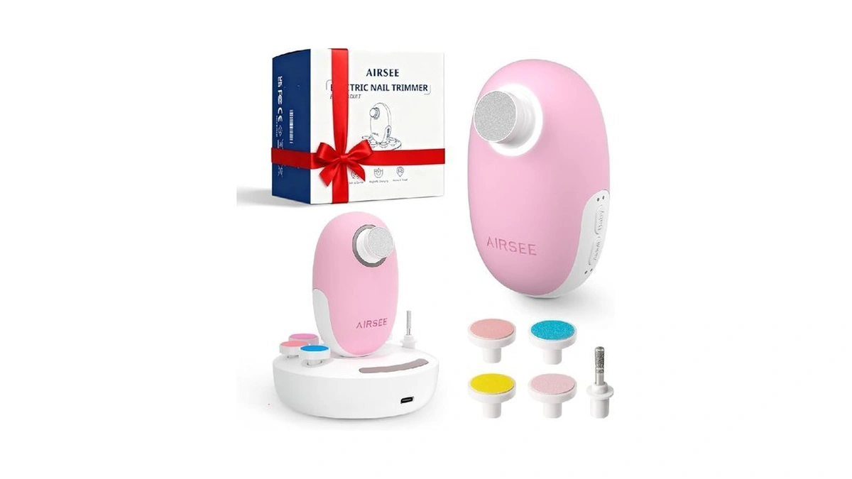 Airsee Premium Newborn Gift, Electric Baby Nail File, Cordless Safe